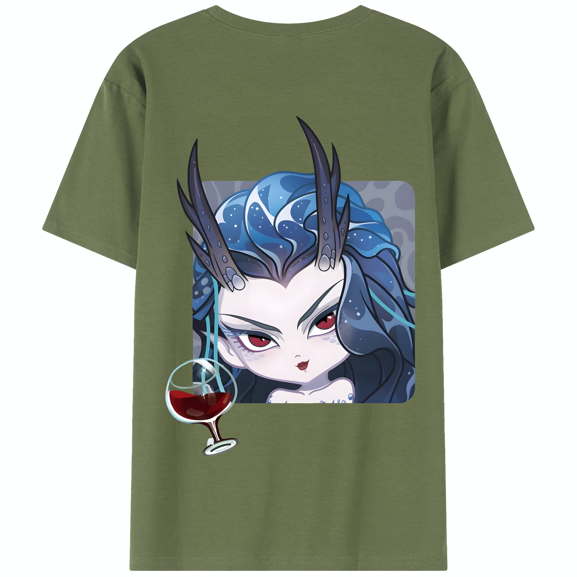 （画像用） Ne Zha 2 ナタ 魔童の大暴れ 綿100％半袖Tシャツ（背面プリント）